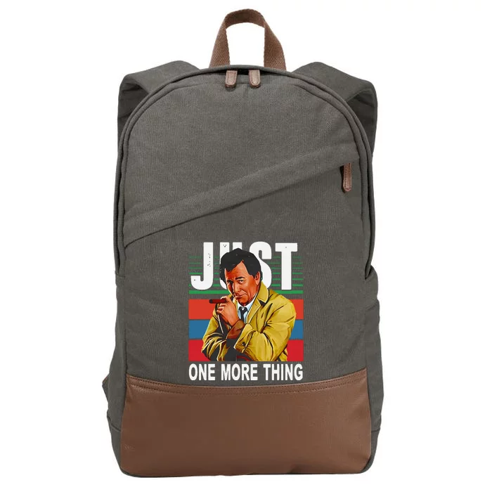 Just One More Thing Vintage Cotton Canvas Backpack