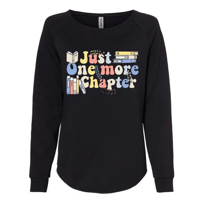 Just One More Chapter Funny Book Lover Womens California Wash Sweatshirt