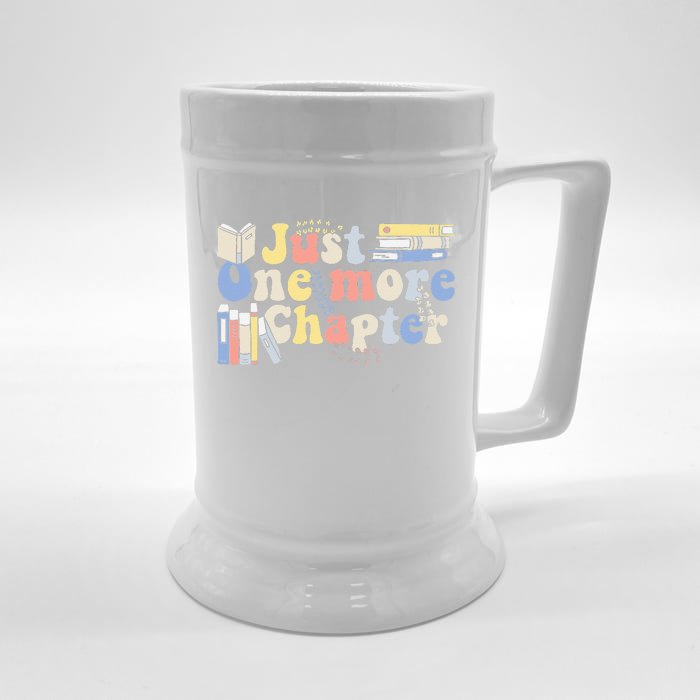 Just One More Chapter Funny Book Lover Front & Back Beer Stein