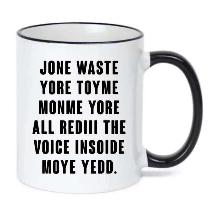 Jone Waste Yore Toye Monme Meme Black Color Changing Mug