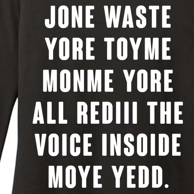 Jone Waste Yore Toye Monme Meme Womens CVC Long Sleeve Shirt