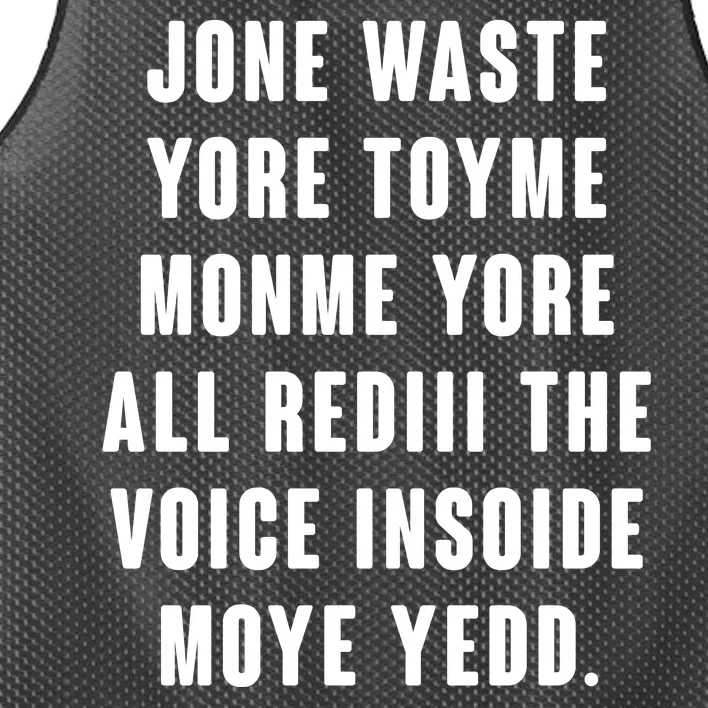 Jone Waste Yore Toye Monme Meme Mesh Reversible Basketball Jersey Tank