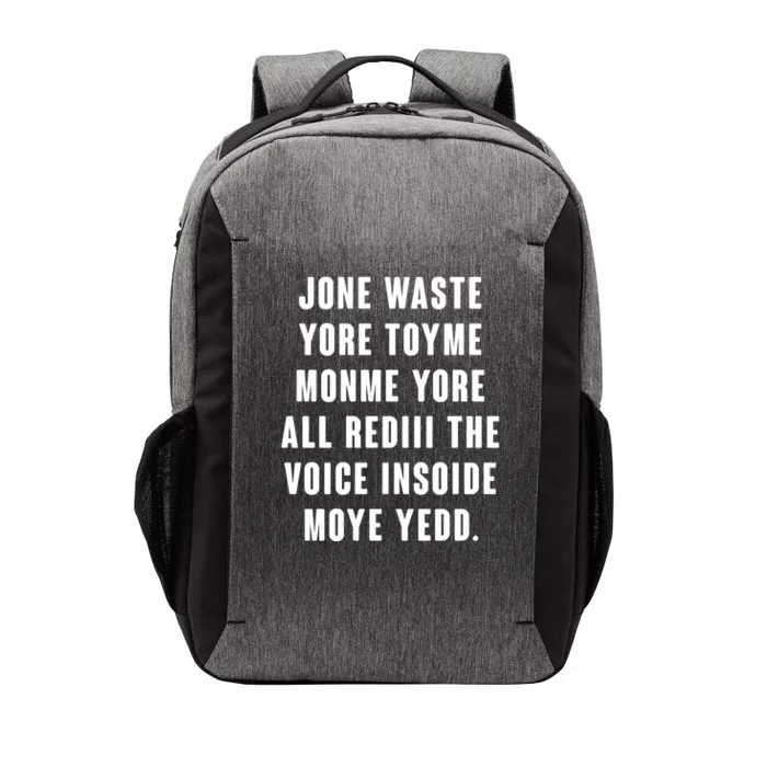 Jone Waste Yore Toye Monme Meme Vector Backpack