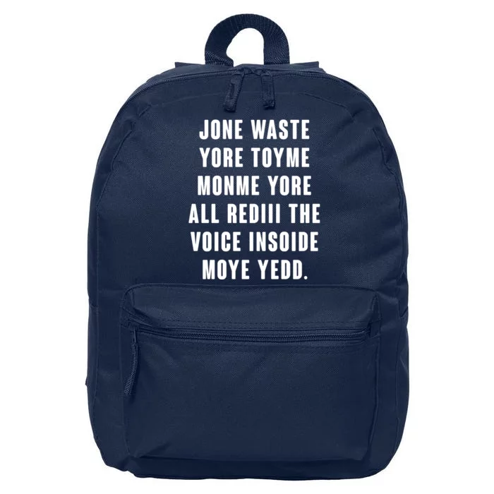 Jone Waste Yore Toye Monme Meme 16 in Basic Backpack