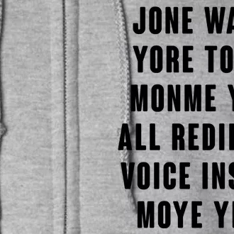 Jone Waste Yore Toye Monme Meme Full Zip Hoodie