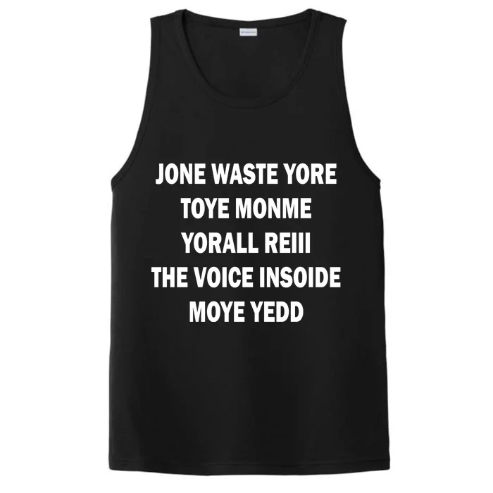 Jone Waste Yore Toye Monme Yorall RedIII Performance Tank