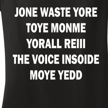 Jone Waste Yore Toye Monme Yorall RedIII Women's V-Neck T-Shirt
