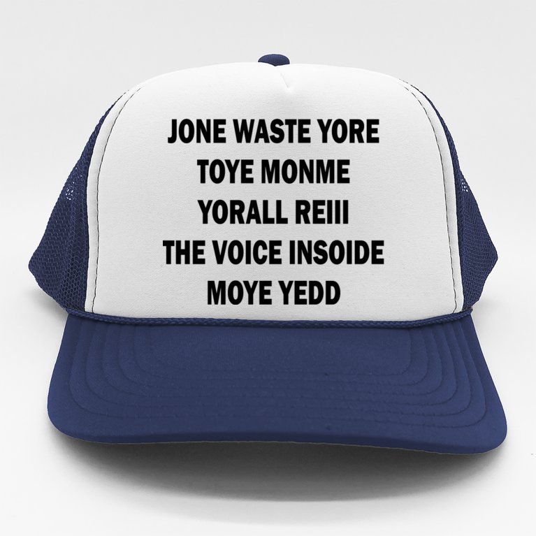 Jone Waste Yore Toye Monme Yorall RedIII Trucker Hat