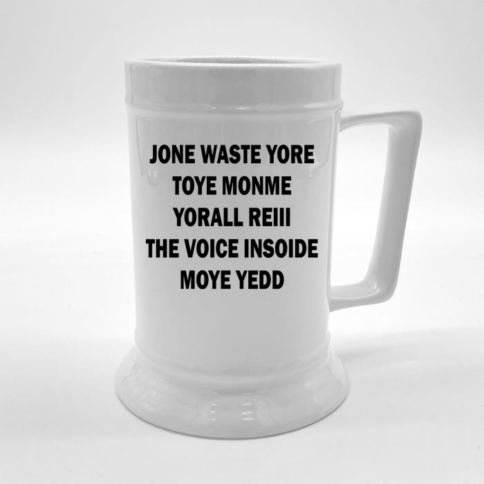 Jone Waste Yore Toye Monme Yorall RedIII Front & Back Beer Stein