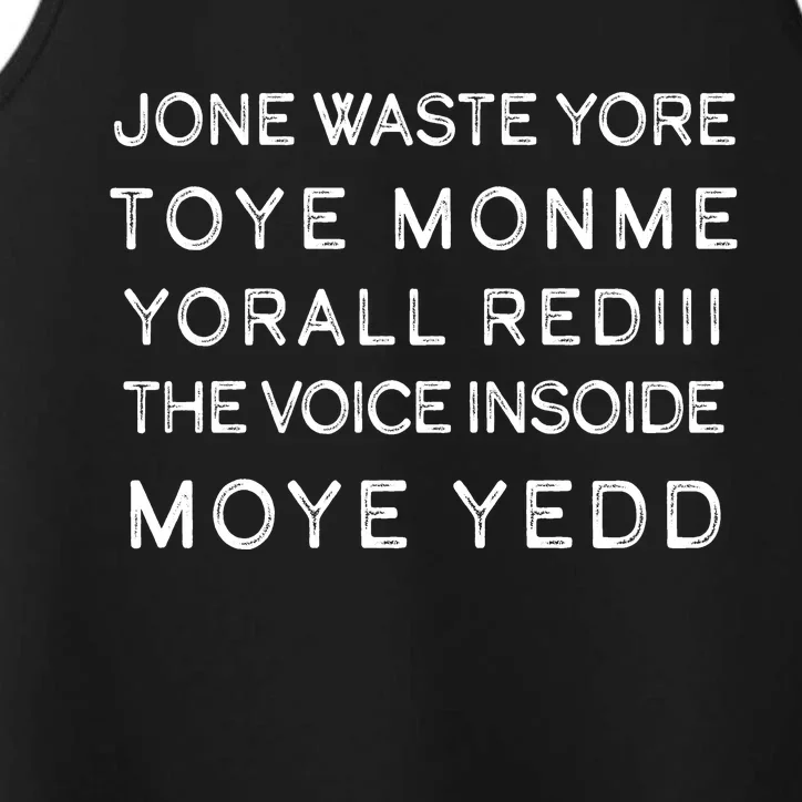 Jone Waste Yore Toye Monme Yorall RedIII Funny Performance Tank