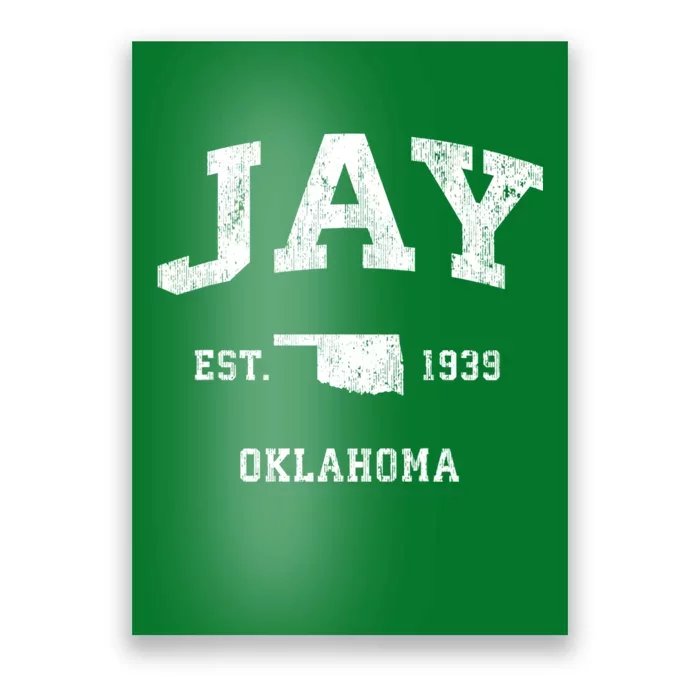 Jay Oklahoma Ok Vintage Athletic Sports Poster