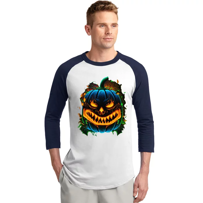 Jack O’Lantern Pumpkin Spooky Td Baseball Sleeve Shirt