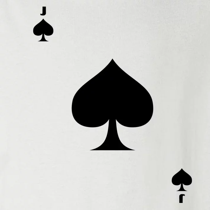 Jack Of Spades Playing Card Spades Poker Bridge Player Costume Toddler Long Sleeve Shirt