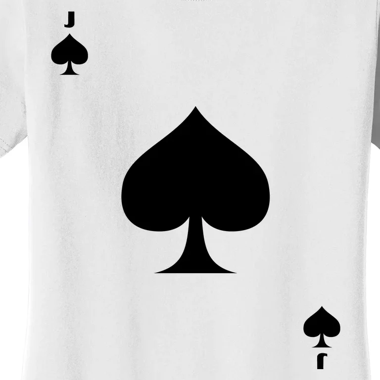 Jack Of Spades Playing Card Spades Poker Bridge Player Costume Women's T-Shirt