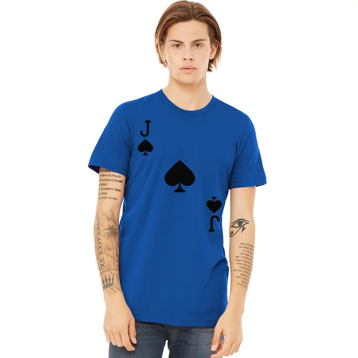 Jack Of Spades Costume Halloween Deck Of Cards Premium T-Shirt