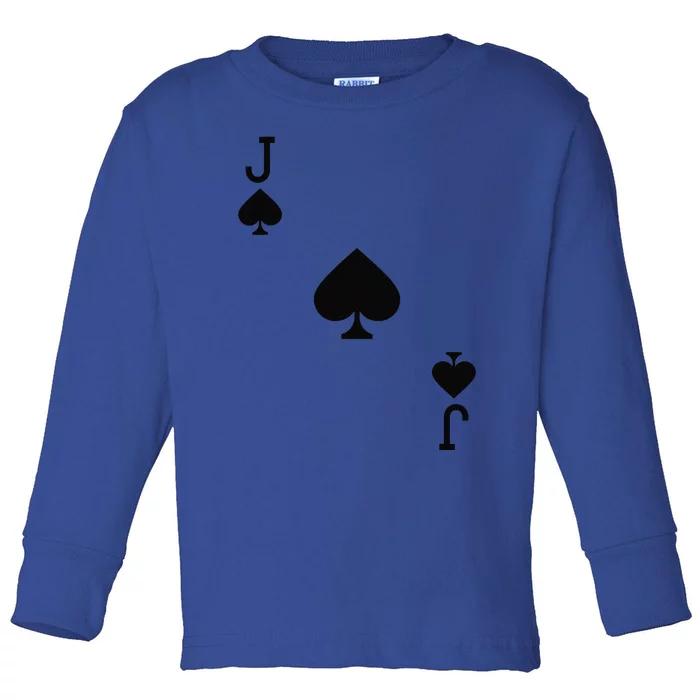 Jack Of Spades Costume Halloween Deck Of Cards Toddler Long Sleeve Shirt