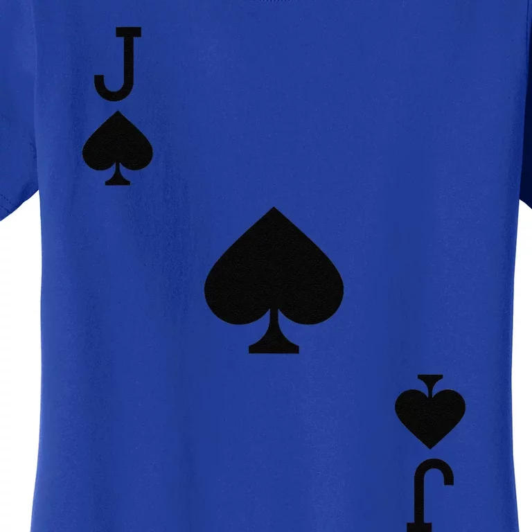 Jack Of Spades Costume Halloween Deck Of Cards Women's T-Shirt