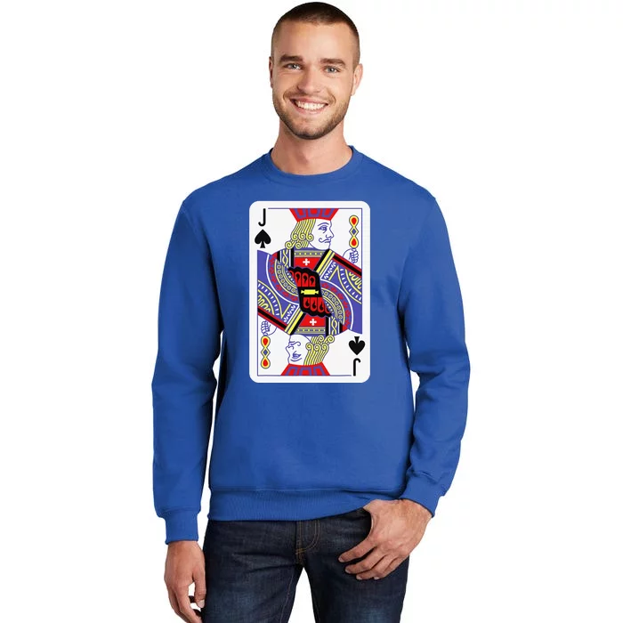 Jack Of Spades Playing Cards Halloween Costume Casino Easy Tall Sweatshirt