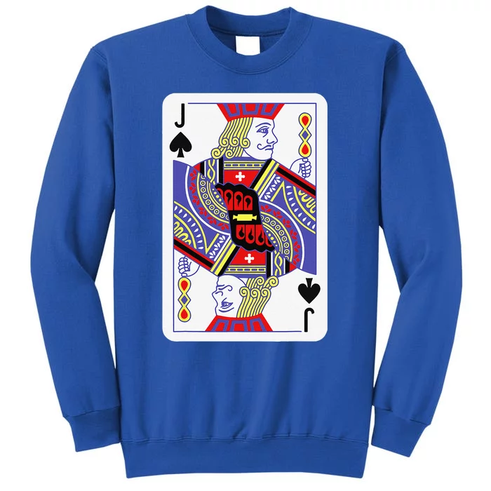 Jack Of Spades Playing Cards Halloween Costume Casino Easy Tall Sweatshirt