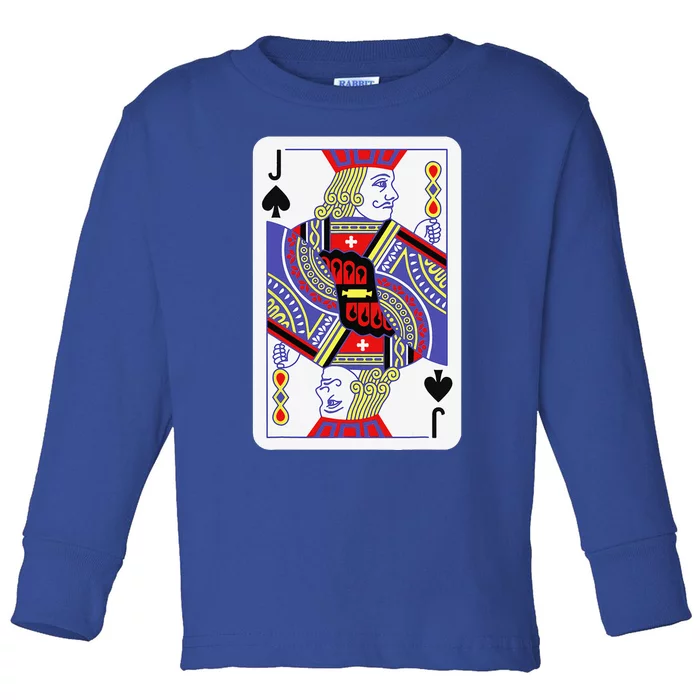 Jack Of Spades Playing Cards Halloween Costume Casino Easy Toddler Long Sleeve Shirt