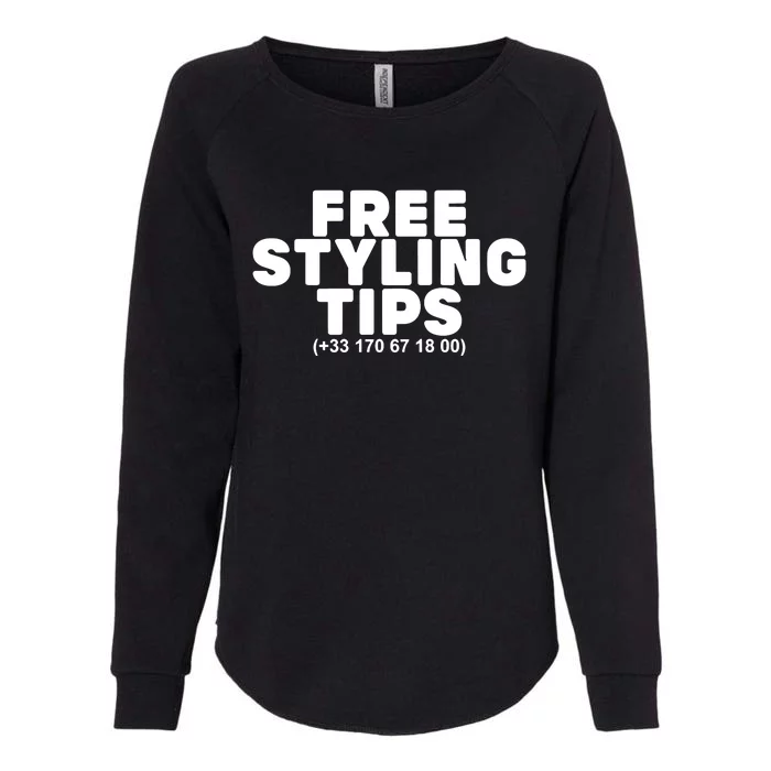 Joeyy On The Radar Wearing Free Styling Tips Womens California Wash Sweatshirt