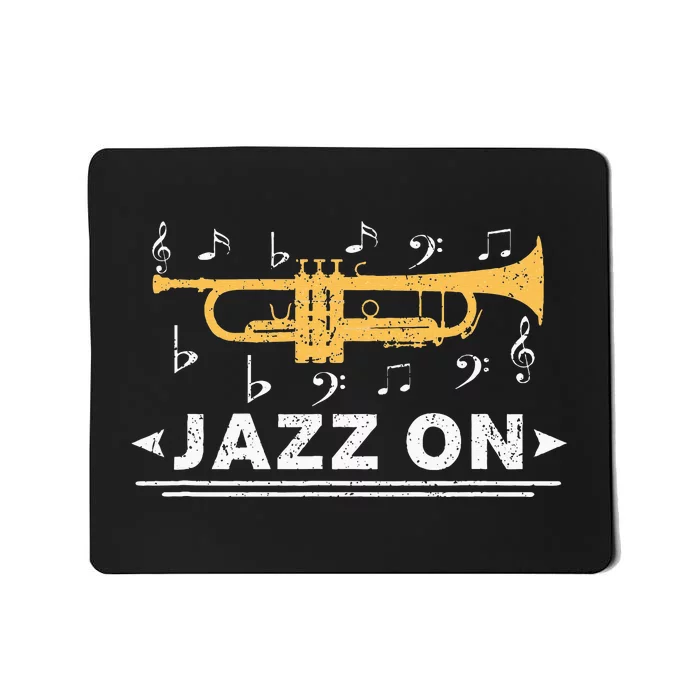 Jazz On Trumpet Player Blues Music Lovers Retro Smooth Jazz Mousepad