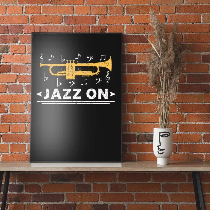 Jazz On Trumpet Player Blues Music Lovers Retro Smooth Jazz Poster