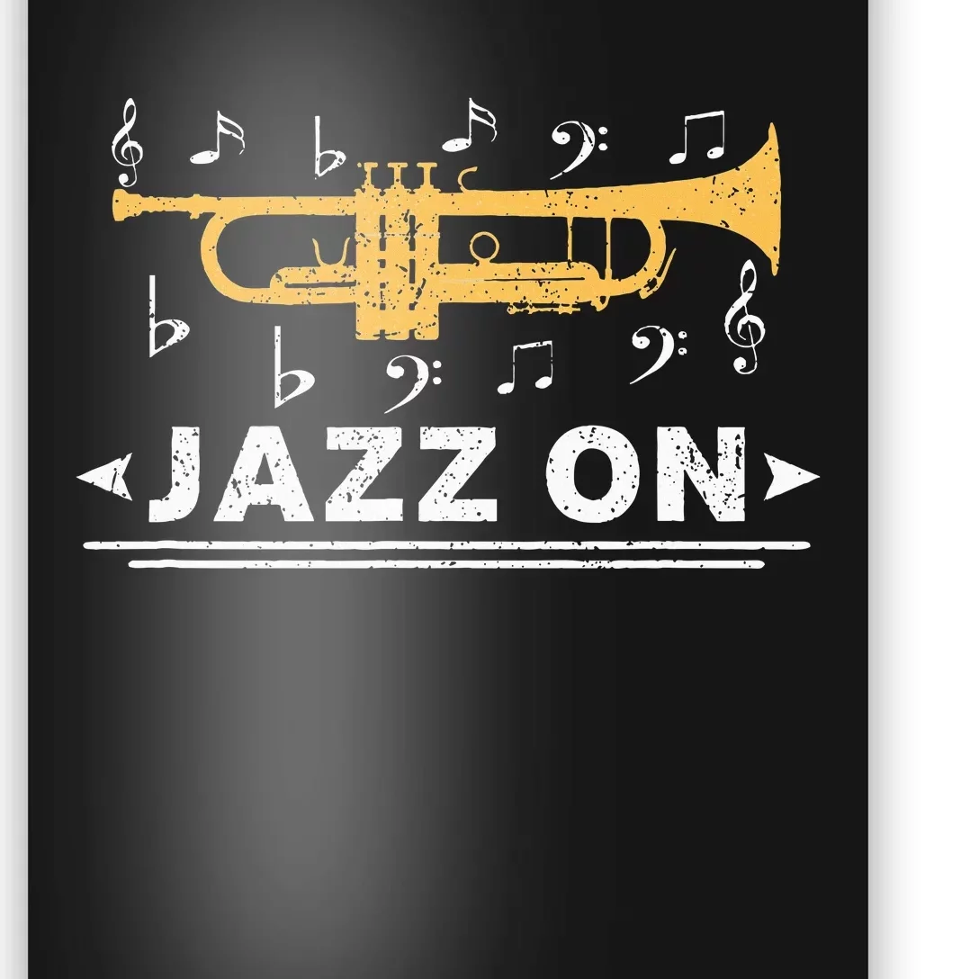 Jazz On Trumpet Player Blues Music Lovers Retro Smooth Jazz Poster