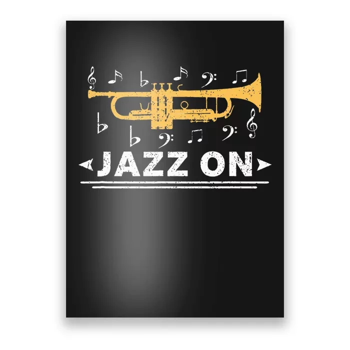 Jazz On Trumpet Player Blues Music Lovers Retro Smooth Jazz Poster