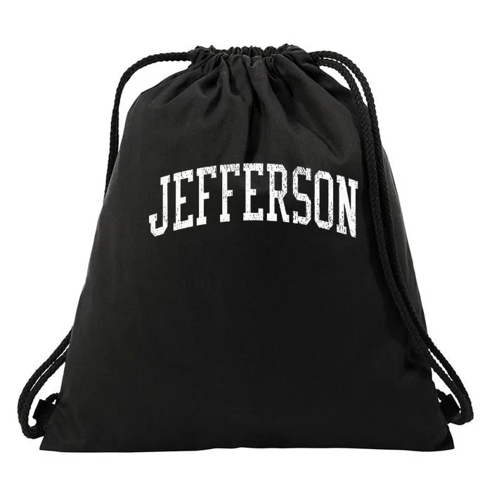 Jefferson Oh Vintage Athletic Sports Drawstring Bag