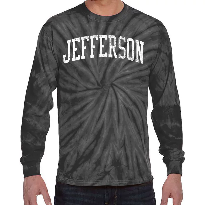 Jefferson Oh Vintage Athletic Sports Tie-Dye Long Sleeve Shirt