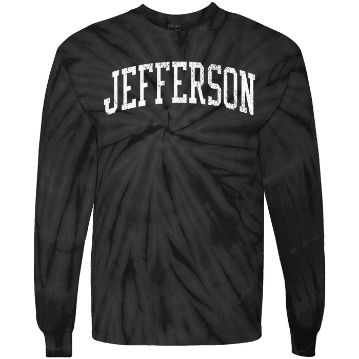 Jefferson Oh Vintage Athletic Sports Tie-Dye Long Sleeve Shirt