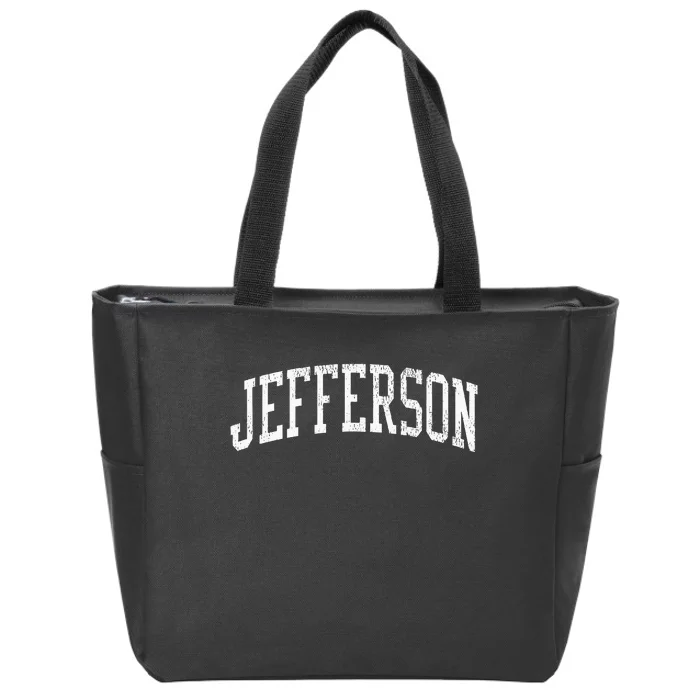 Jefferson Oh Vintage Athletic Sports Zip Tote Bag