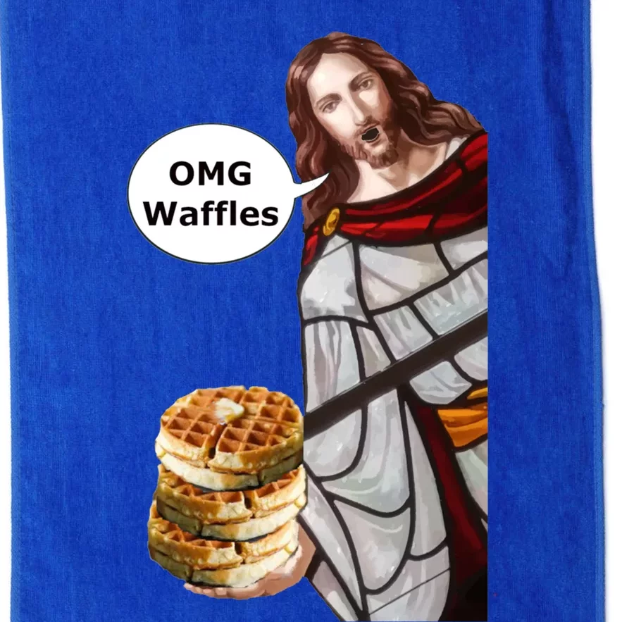 Jesus Omg Waffles Platinum Collection Golf Towel