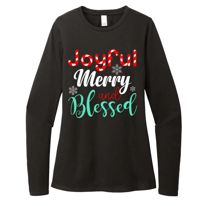 Joyful Merry And Blessed Womens CVC Long Sleeve Shirt