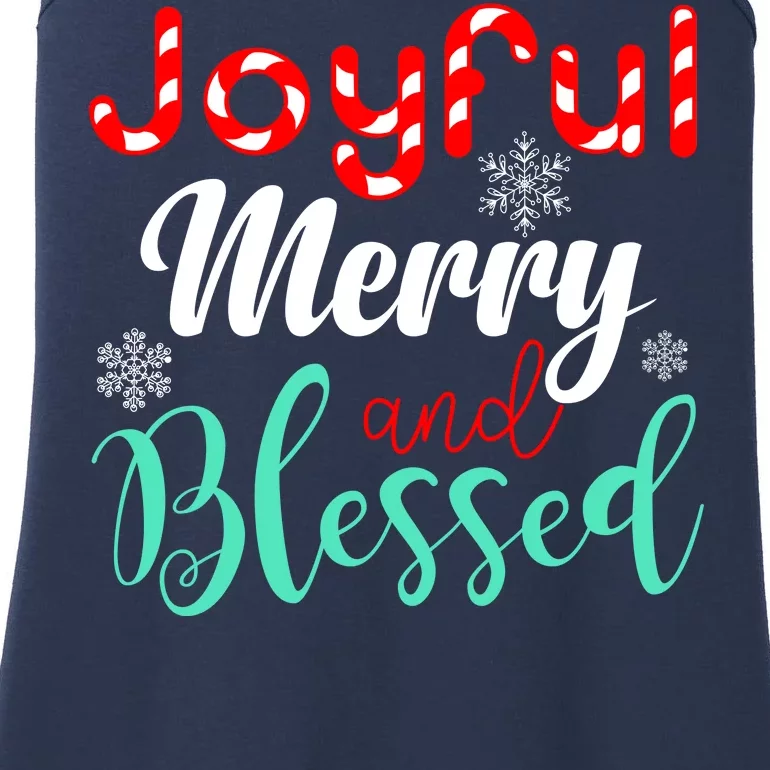 Joyful Merry And Blessed Ladies Essential Tank