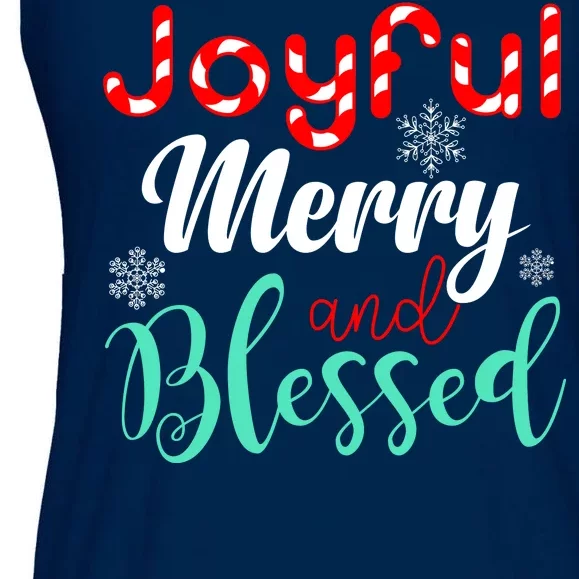 Joyful Merry And Blessed Ladies Essential Flowy Tank