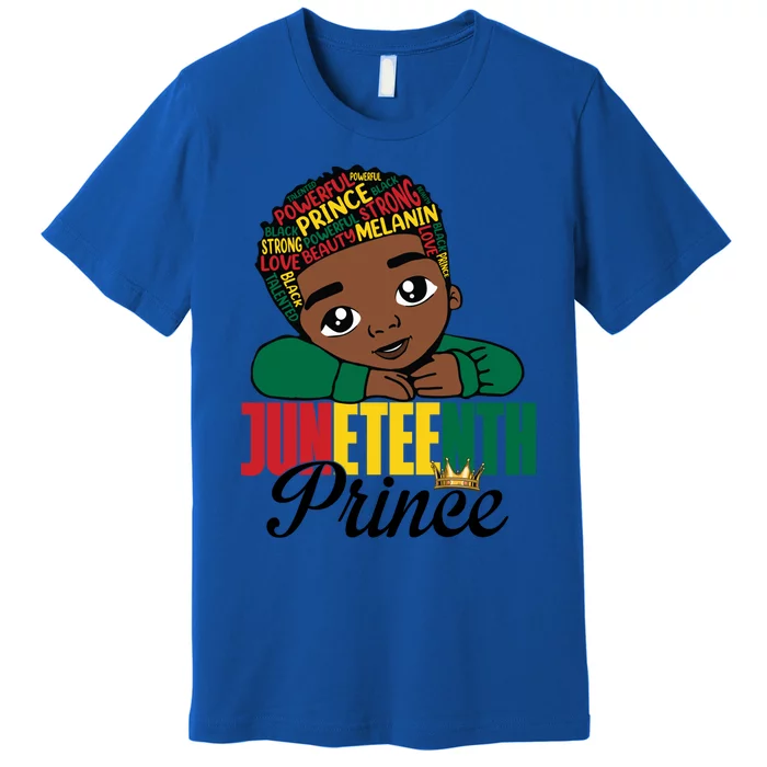 Juneteenth Prince 1865 Black Freedom Pride Afro Funny Gift Premium T-Shirt