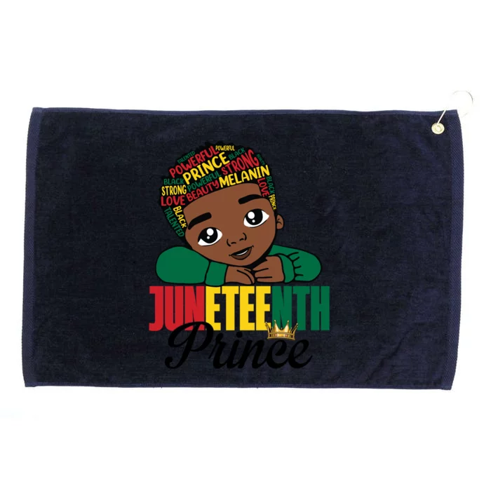 Juneteenth Prince 1865 Black Freedom Pride Afro Funny Gift Grommeted Golf Towel