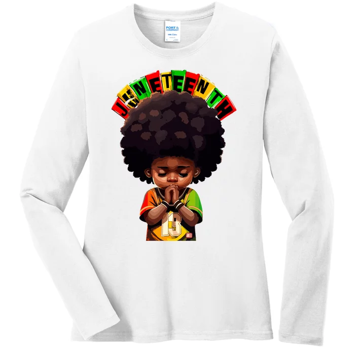 Juneteenth Prince 1865 Black History Month Boy Ladies Long Sleeve Shirt