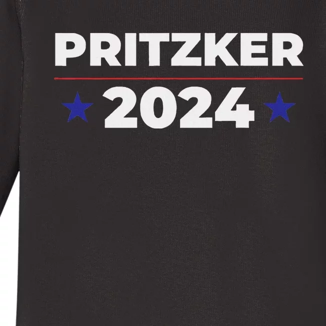 Jb Pritzker 2024 For President Baby Long Sleeve Bodysuit