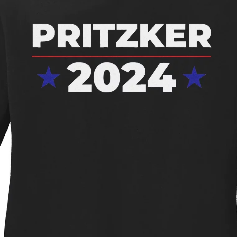 Jb Pritzker 2024 For President Ladies Long Sleeve Shirt