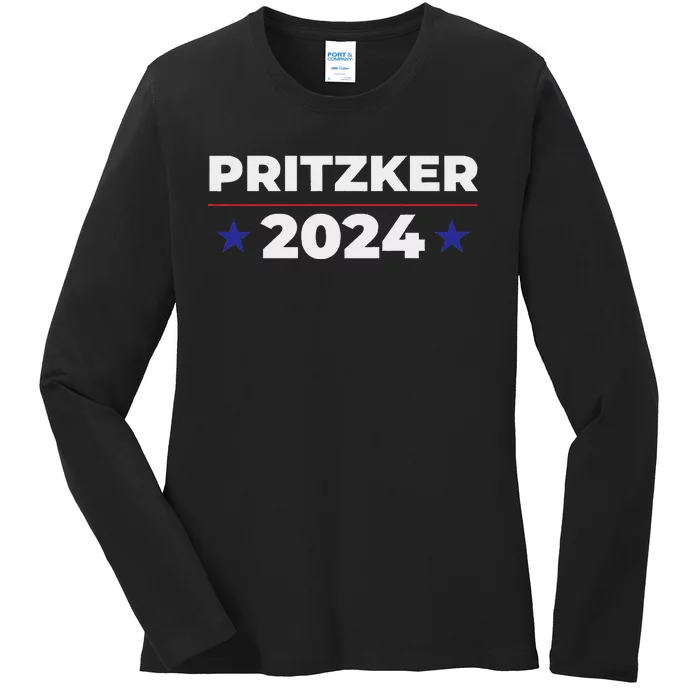 Jb Pritzker 2024 For President Ladies Long Sleeve Shirt