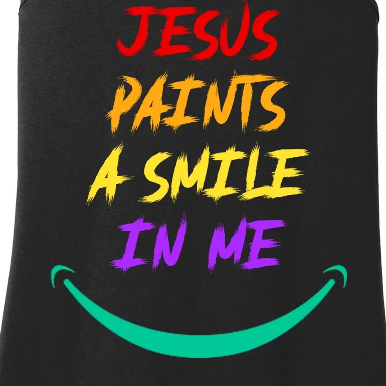 Jesus Paints A Smile In Me Ladies Essential Tank