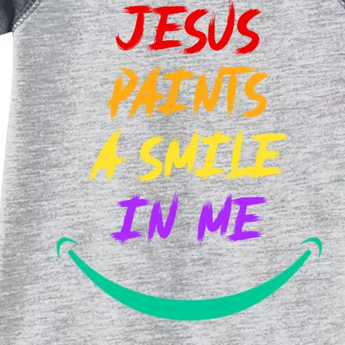 Jesus Paints A Smile In Me Infant Baby Jersey Bodysuit