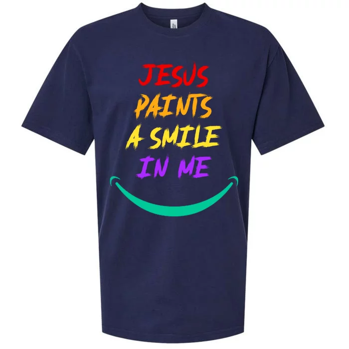 Jesus Paints A Smile In Me Sueded Cloud Jersey T-Shirt