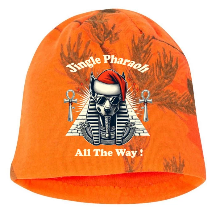 Jingle Pharaoh All The Way! Anubis In Santa Hat Gift Kati - Camo Knit Beanie