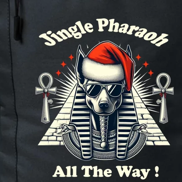 Jingle Pharaoh All The Way! Anubis In Santa Hat Gift Daily Commute Backpack