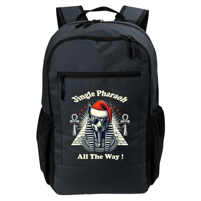 Jingle Pharaoh All The Way! Anubis In Santa Hat Gift Daily Commute Backpack