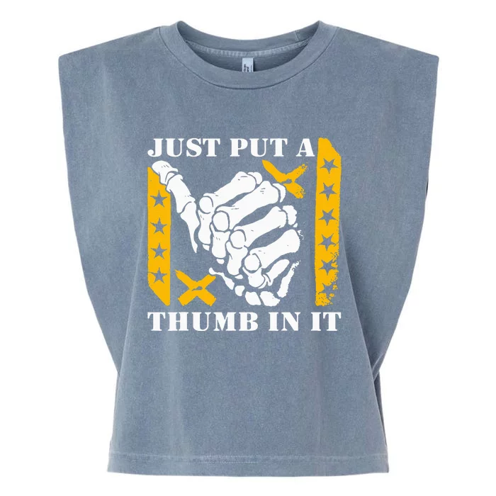 Just Put A Thumb In It Garment-Dyed Women's Muscle Tee